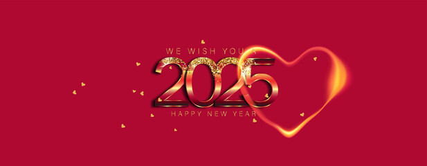 A vibrant wallpaper celebrating the New Year 2025, featuring a beautiful design for 2025, filled with joy and festivity