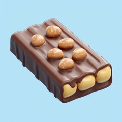 Delectable Chocolate Bar with Caramel-Filled Bites