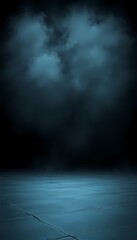 Dark Concrete Floor with Fog