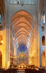 interior of Laon Cathedral - Aisne - France