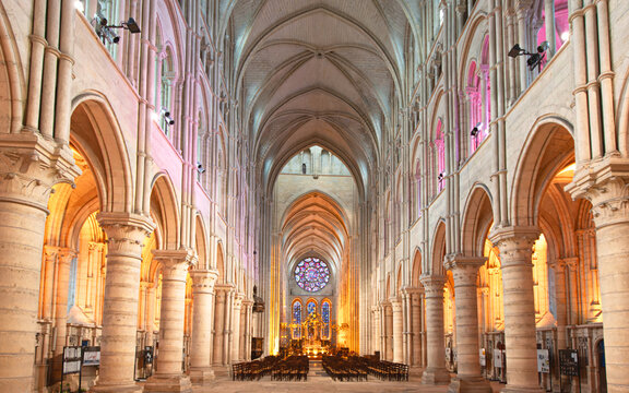 interior of Laon Cathedral - Aisne - France