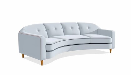 Curved Sofa Side View