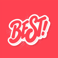  Best. Vector handwritten typography banner.
