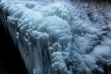 Partnachklamm or Partnach gorge in wintertime