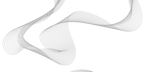Fototapeta premium Abstract wave element for design. Digital frequency track equalizer. Stylized line art background. Vector illustration. Wave with lines created using blend tool. Curved wavy line, smooth stripe.