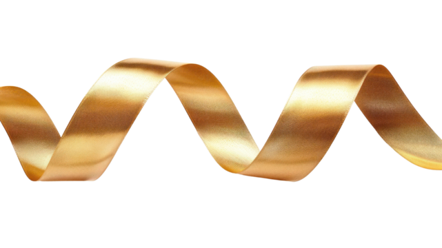 PNG Elegant golden ribbon for decoration
