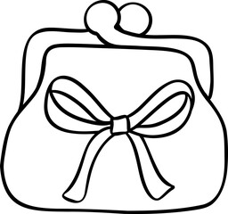 Girly things outline Purse Coquette stuff