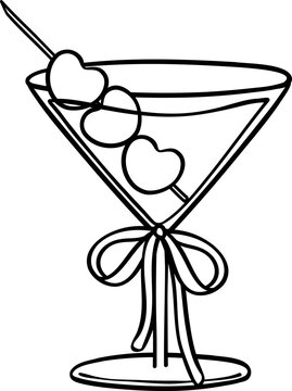 Girly things outline Matini Coquette drink