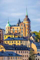 Beautiful buildings in Sodermalm, Stockholm, Sweden