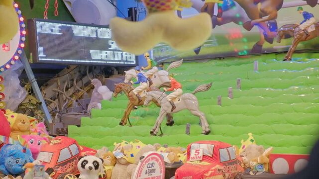 CU horses  derby game fun fair. 