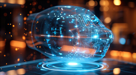 AR voice interface showing a mind map expanding into 3D space.