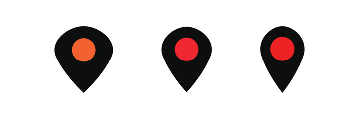 Fototapeta premium set of icons Location Pin, Map Pin, Place, Location, Address, location icon. Vector map pin. Eps 10.