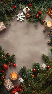 Flay lay of beautiful christmas eve concept