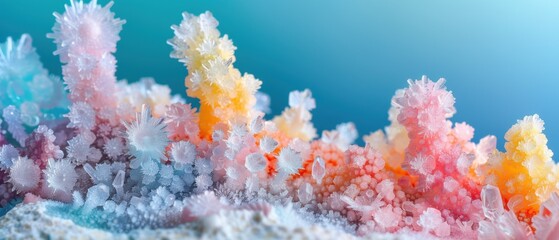 Fototapeta premium Colorful Close-Up of Unique Mineral Crystals
