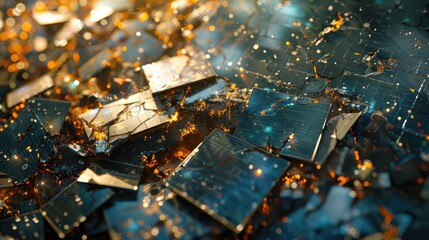 In-Depth View of an Eco-Friendly Process Recycling Discarded Solar Panels, Highlighting the Innovative Techniques Used to Recover Materials for Sustainability and Promote Renewable Energy Solutions