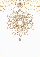 Free indian flower pattern rangoli background