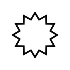 star icon black and white design