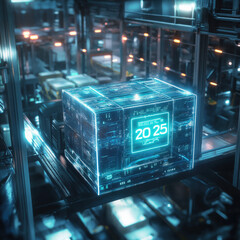 Obraz premium Smart Warehouse Technology 2025