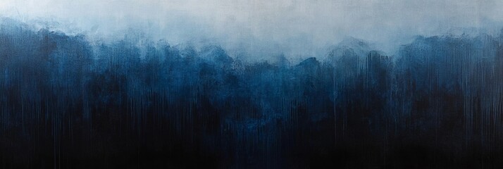 Fototapeta premium Abstract Blue Gradient Landscape Painting