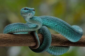 Blue Insularis Pit Viper	