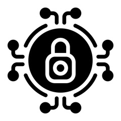 Cyber Security Solid Icon