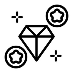 Diamond Line Icon