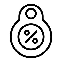 Obraz premium Discount Line Icon