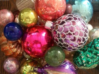 Bright Christmas and New Year Festive Mood Decoration Background