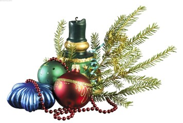 Bright Christmas and New Year Festive Mood Decoration Background