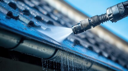 Cleaning Roof with Pressure Washer