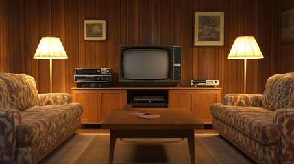 90's TV Room Aesthetics.