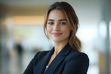 Naklejka premium Confident Businesswoman Portrait - Professional and Successful