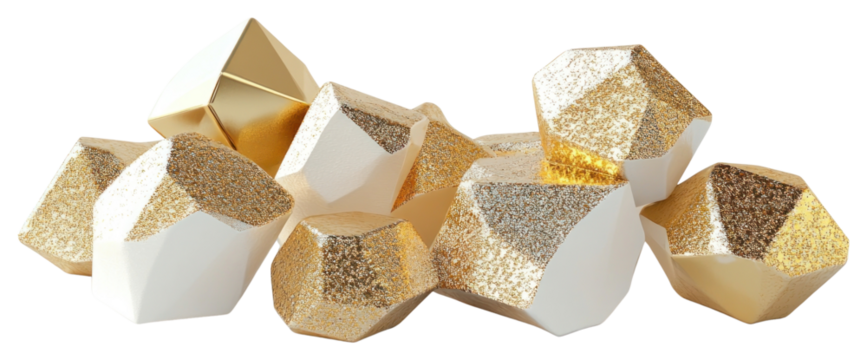 PNG A few glitter modern shapes white.