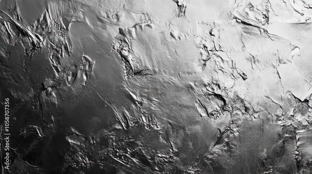 Wall mural abstract black and white textured background with uneven surface and gradient.