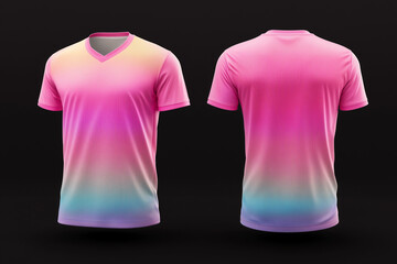 pink jersey template for team club, jersey sport, front and back, Tshirt mockup sports jersey template design for football soccer, racing, gaming, sports jersey