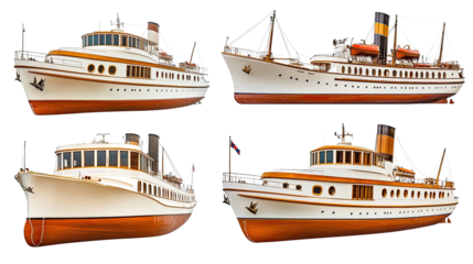 Luxurious Steamers in a Collection Showcasing Elegant Vessel Designs Generative AI