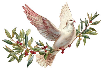 PNG Christmas Dove dove art branch.
