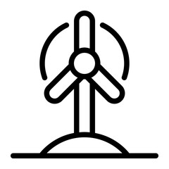 Obraz premium Wind Power Line Icon