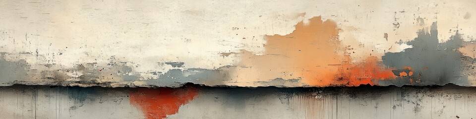 Abstract landscape with muted colors and soft textures.