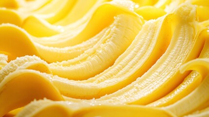 Ripe Banana Slice Close-up on White Plate in Soft Natural Light - Fresh and Vibrant Fruit Photography