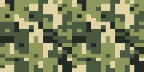 Desert Seamless Camo Graphic Print. Camouflage Seamless Pattern. Military Camouflage
