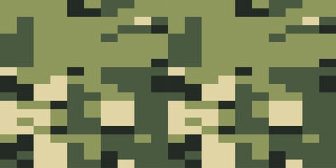 Desert Seamless Camo Graphic Print. Camouflage Seamless Pattern. Military Camouflage Uniform