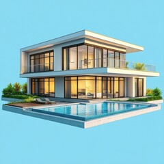 Elegant and Modern Luxury Villa with Swimming Pool