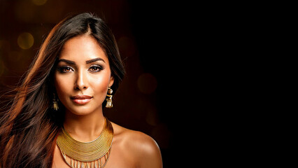 Magnifique Femme Mannequin Collier Or