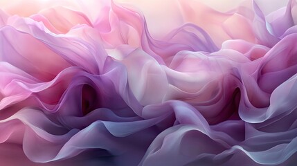 Obraz premium Abstract purple floral swirl background with soft, flowing lines