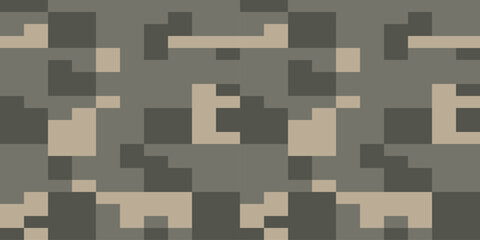 Army Seamless Camouflage, Modern Print Pattern That Was Used as the Default Camouflage Pattern Issued. Military Camouflage Jacket