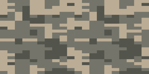 Camouflage Seamless Pattern. Trendy Style Camo, Repeat Print. Military Camouflage