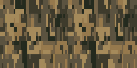 Camouflage Seamless Pattern. Trendy Style Camo, Repeat Print. Military Camouflage Pants