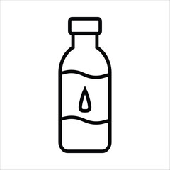 water bottle vector icon line template