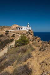 View of the lighthouse and the road to it